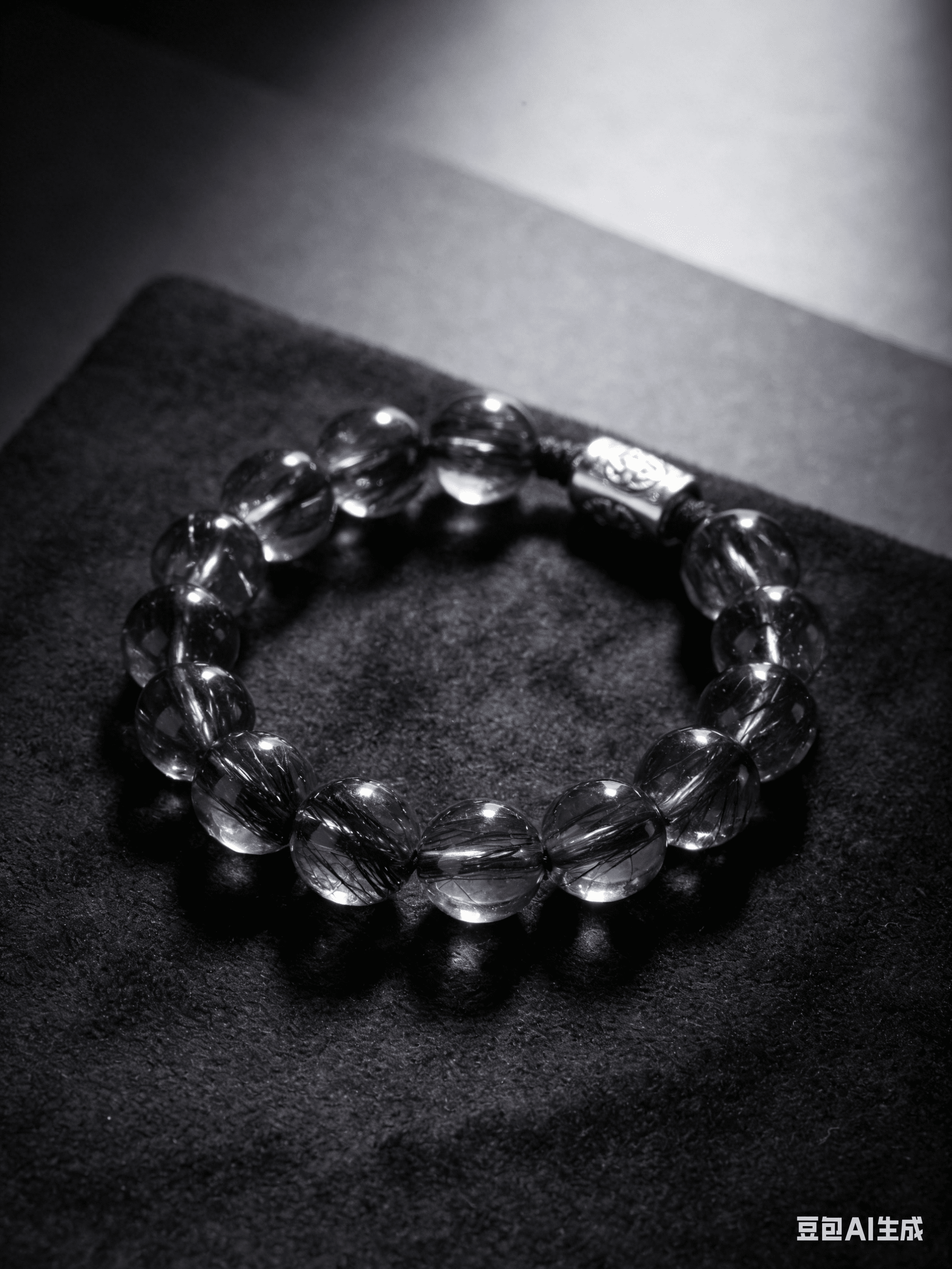 Sagittarius Black Rutilated Quartz Energy Bracelet - Image 2