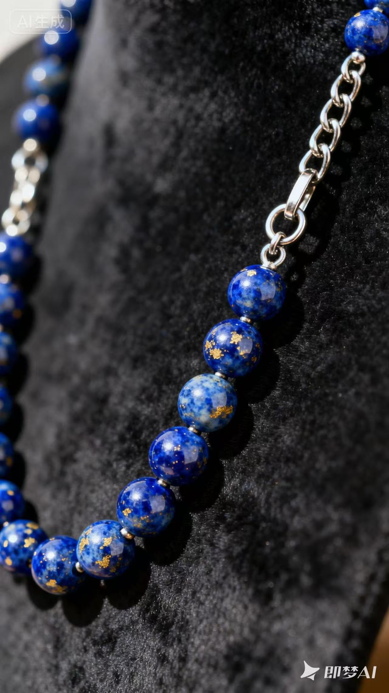 Stunning Royal Lapis Lazuli Necklace | 100% Authentic "Starry Night" Stone for Wisdom & Truth - Image 3