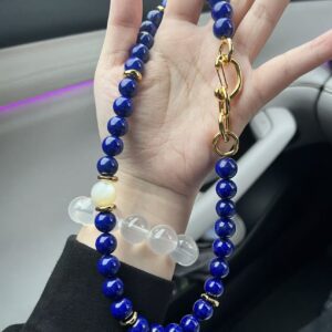 Stunning Royal Lapis Lazuli Necklace | 100% Authentic "Starry Night" Stone for Wisdom & Truth