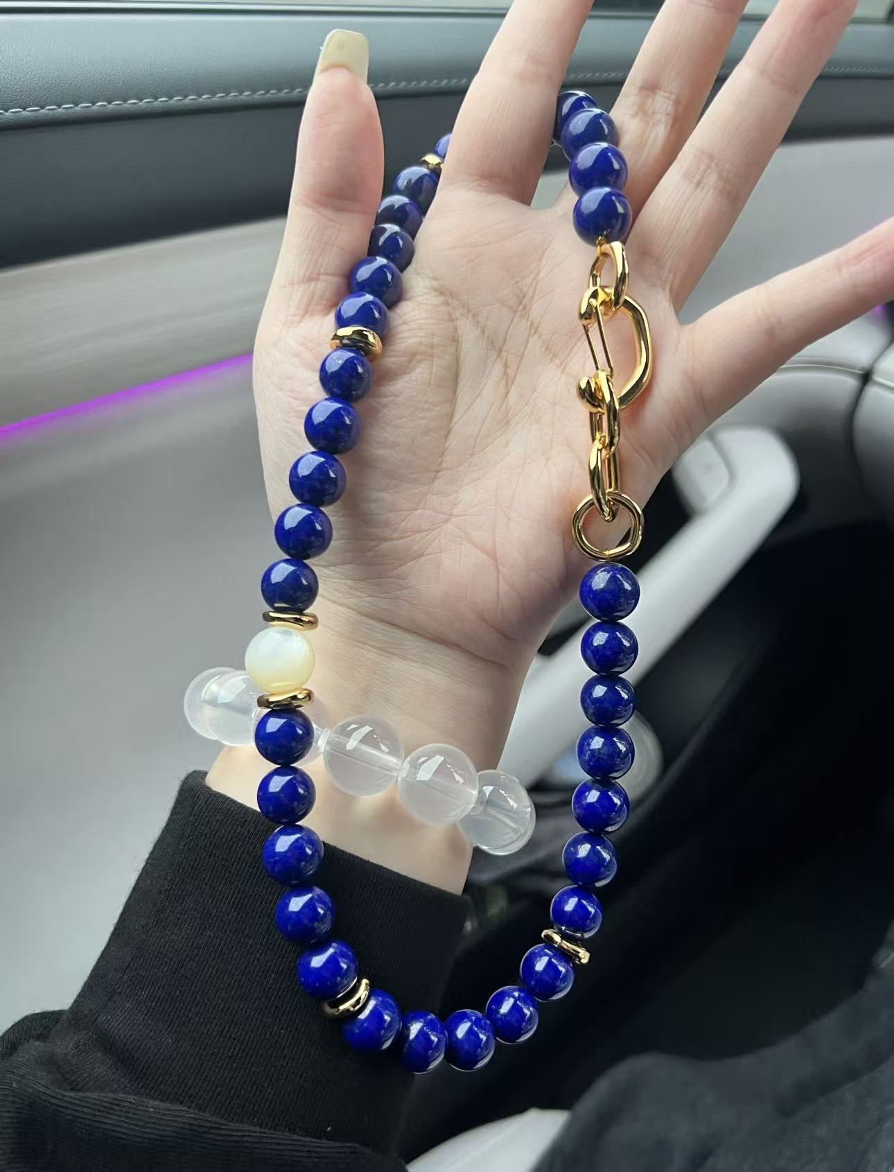Stunning Royal Lapis Lazuli Necklace | 100% Authentic "Starry Night" Stone for Wisdom & Truth