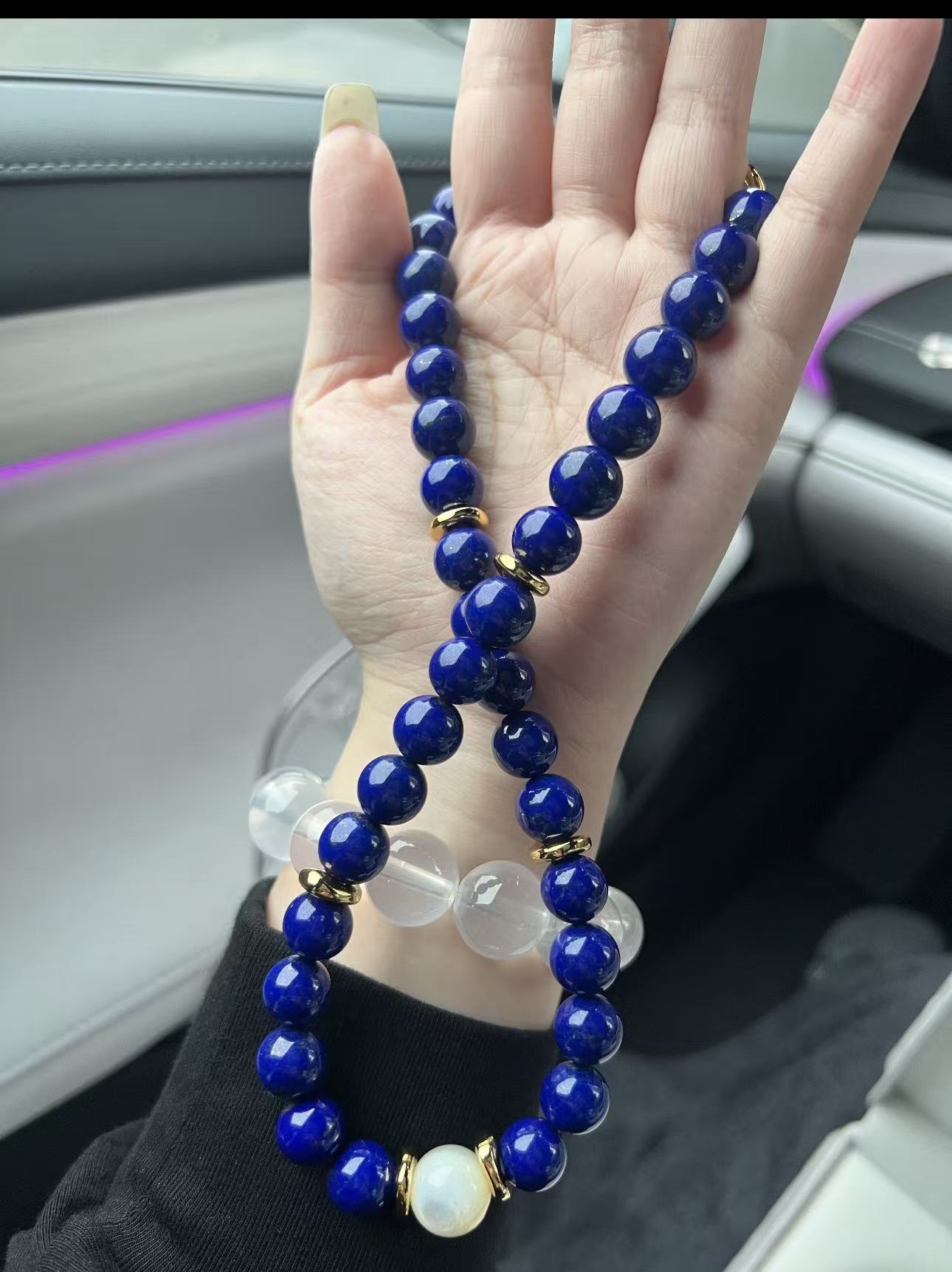 Stunning Royal Lapis Lazuli Necklace | 100% Authentic "Starry Night" Stone for Wisdom & Truth - Image 2