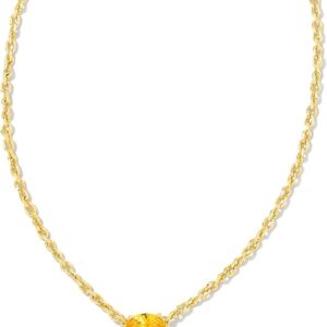 Yellow crystal necklace, fashionable jewelry for ladies
