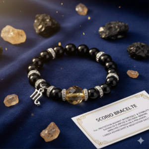 Scorpio Birthstone Obsidian Bracelet