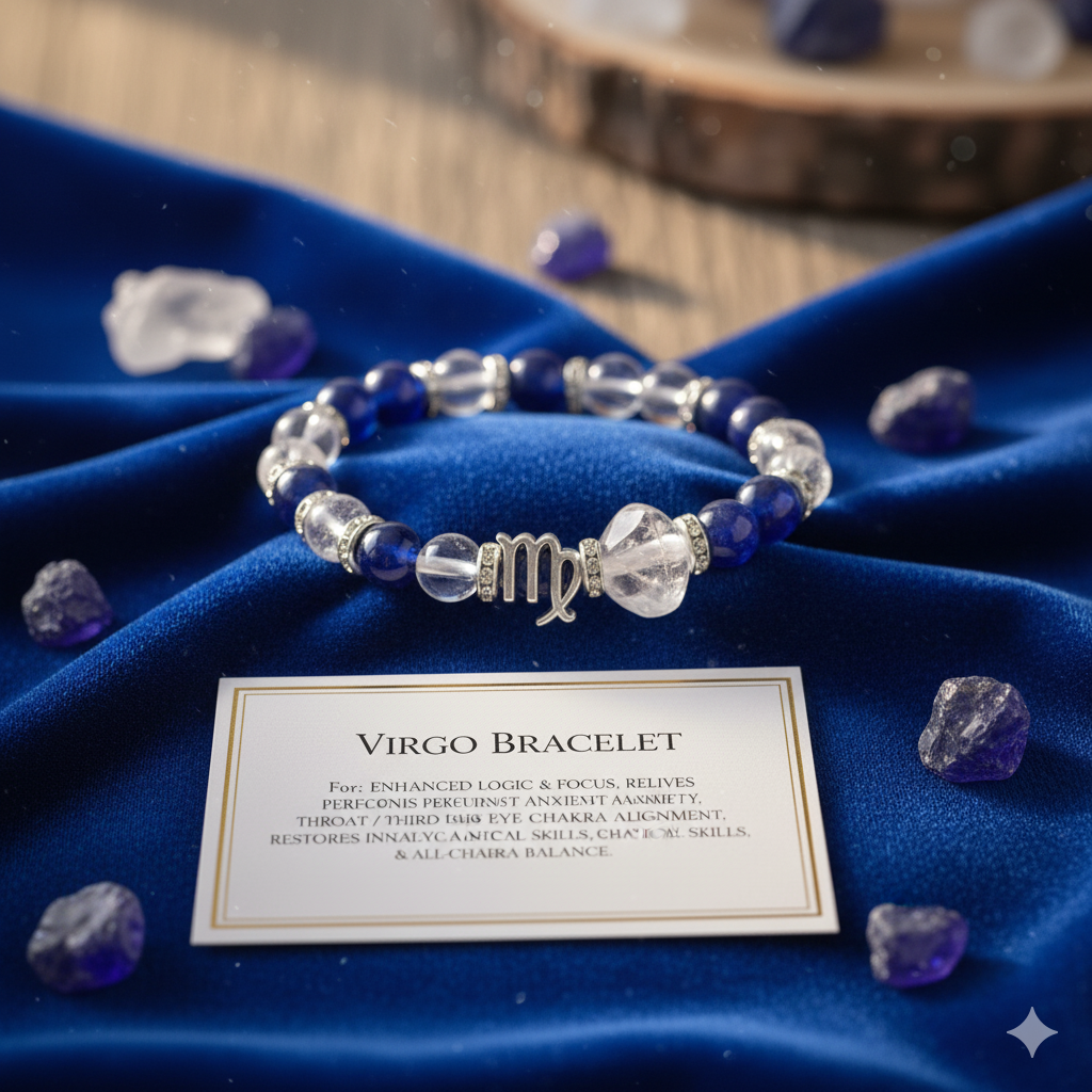 Heavenly River Stone Bracelet for women - A Calming Zodiac Bracelet Exclusively for Virgos Soothe Overthinking & Embrace Your Perfectly Imperfect Self